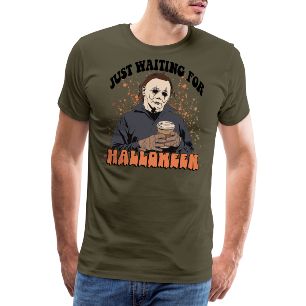 Waiting for Halloween Horror Premium T-Shirt Herren - Khaki