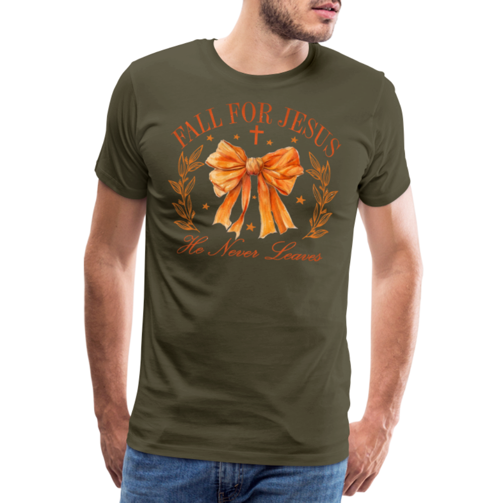 Fall for Jesus Halloween Horror Premium T-Shirt Herren - Khaki