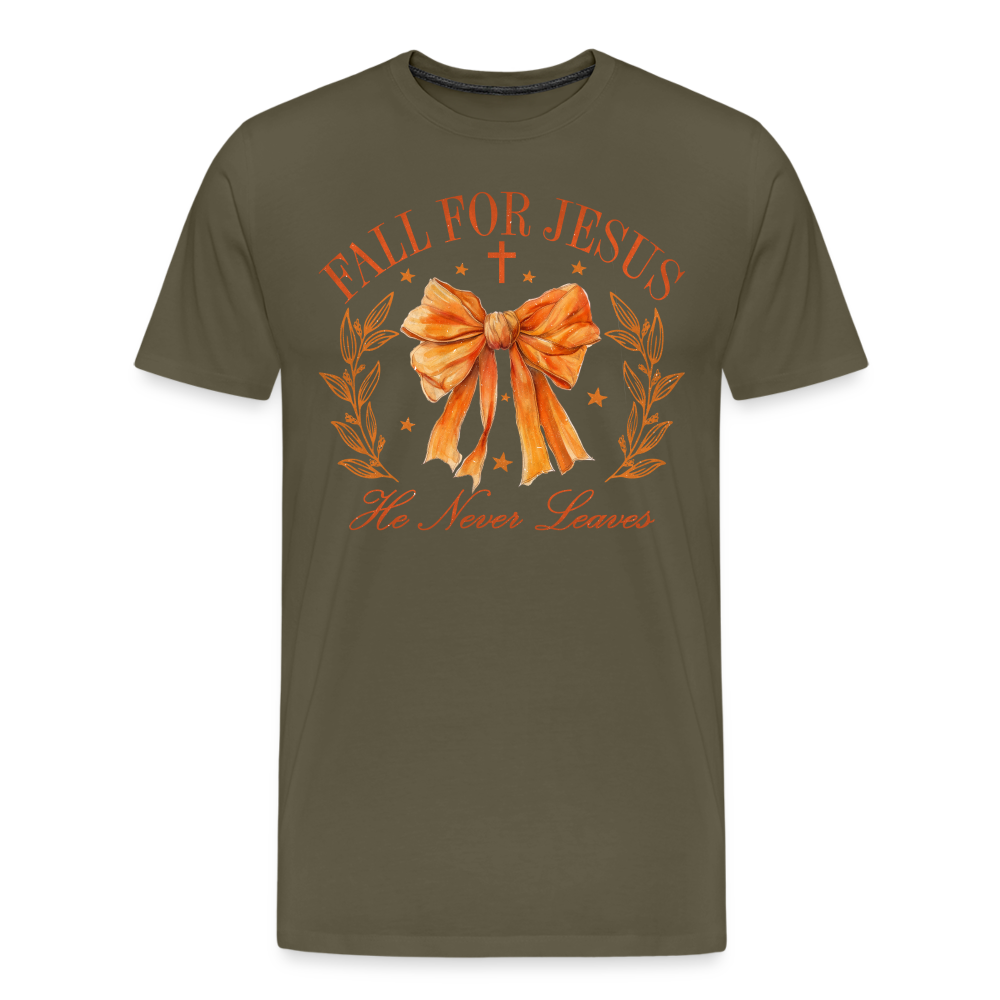 Fall for Jesus Halloween Horror Premium T-Shirt Herren - Khaki
