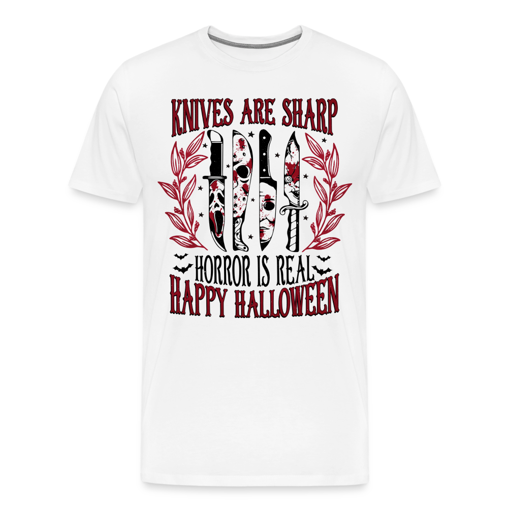 Horror is real Halloween Horror Premium T-Shirt Herren - Weiß