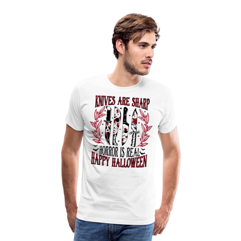 Horror is real Halloween Horror Premium T-Shirt Herren - Weiß