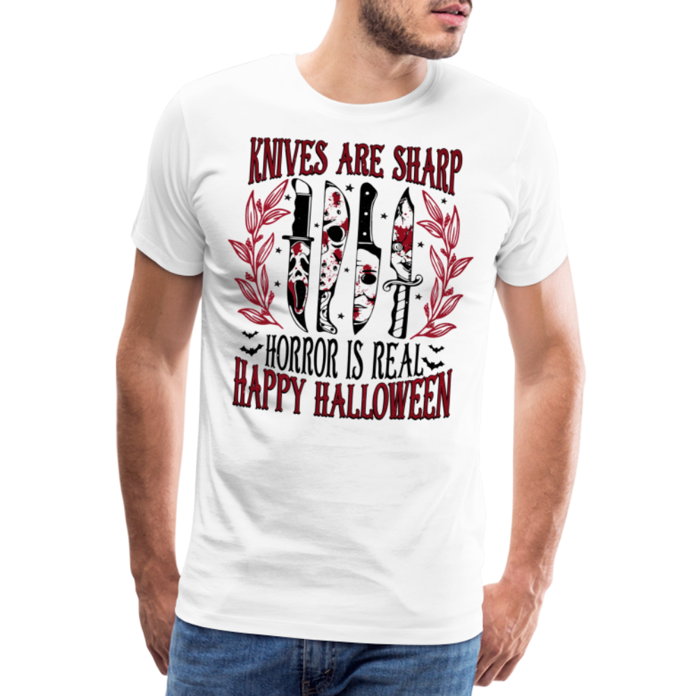 Horror is real Halloween Horror Premium T-Shirt Herren - Weiß