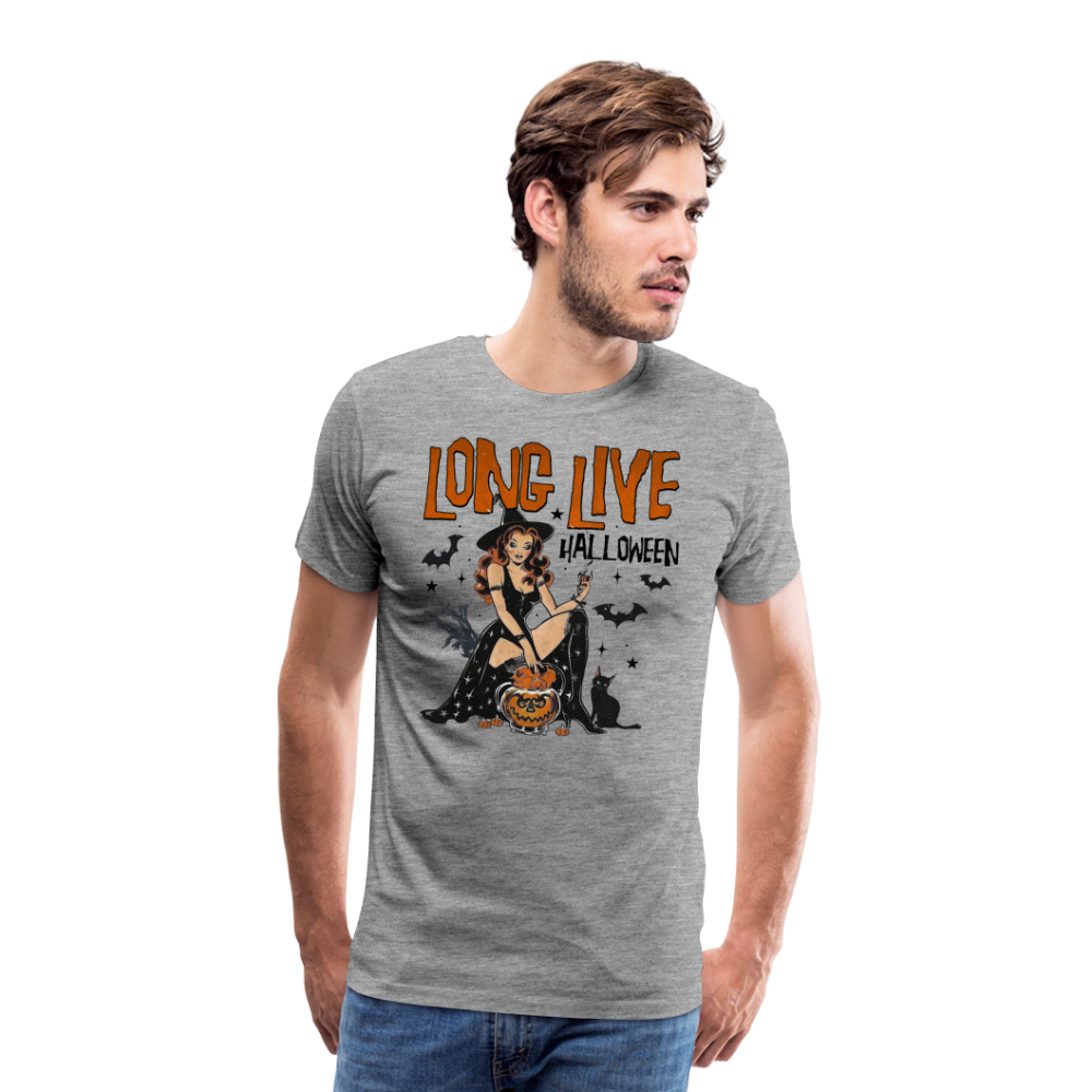 Long Live Halloween Horror Premium T-Shirt Herren - Grau meliert