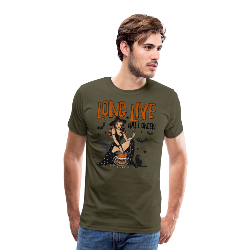 Long Live Halloween Horror Premium T-Shirt Herren - Khaki