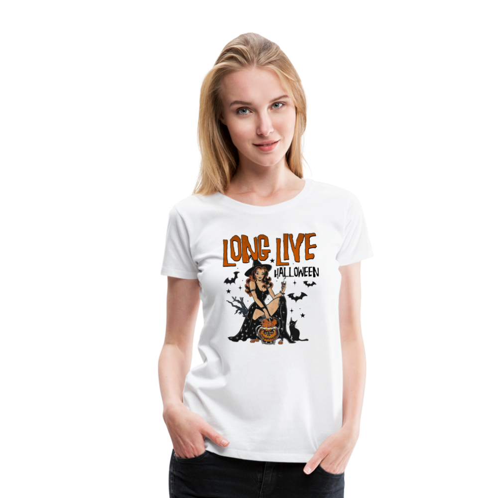 Long Live Halloween Horror Premium T-Shirt Damen - Weiß