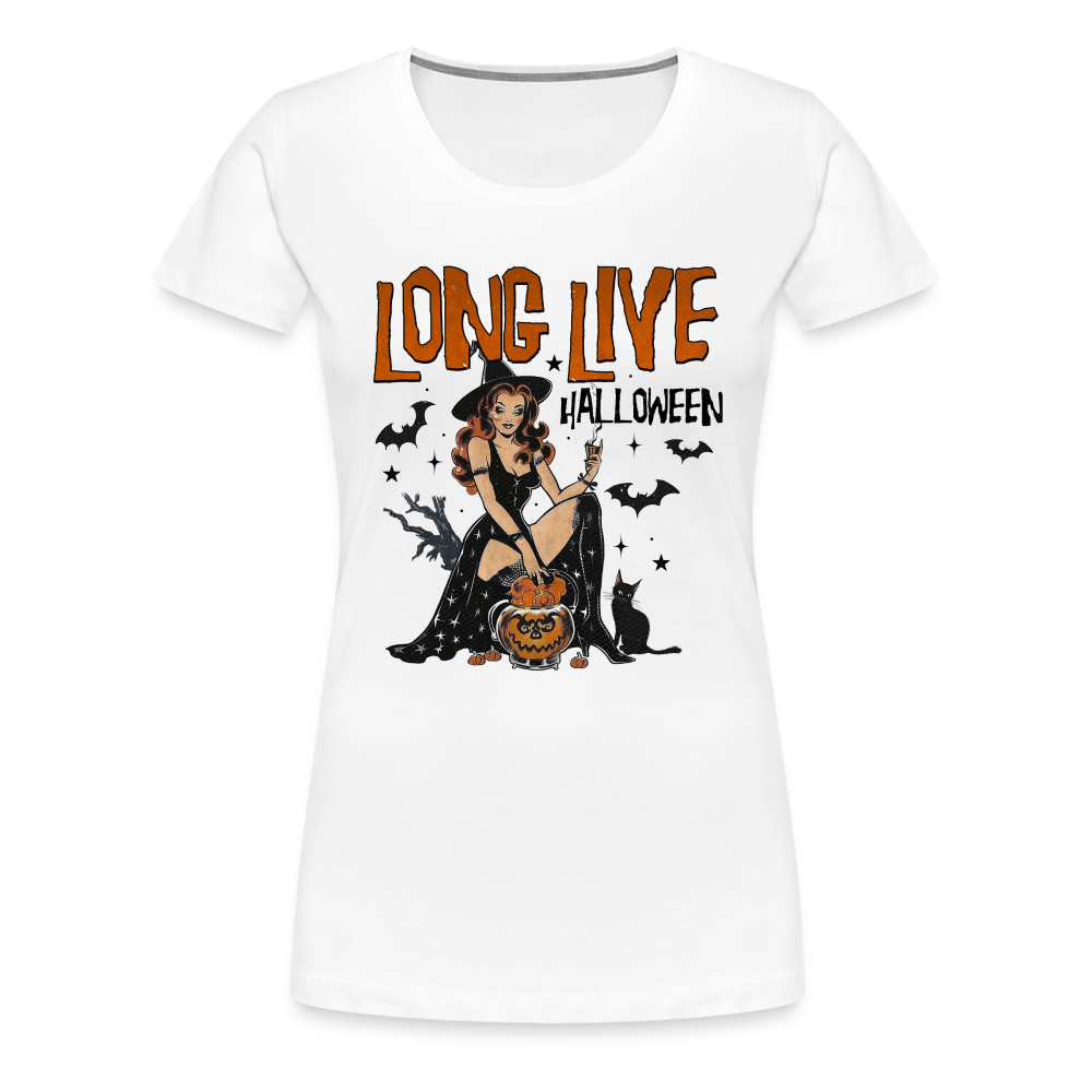 Long Live Halloween Horror Premium T-Shirt Damen - Weiß