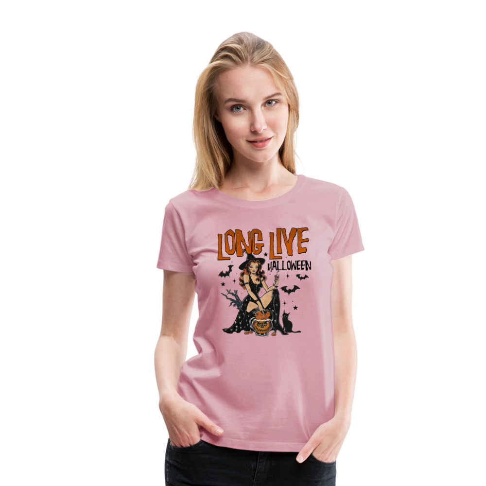 Long Live Halloween Horror Premium T-Shirt Damen - Hellrosa