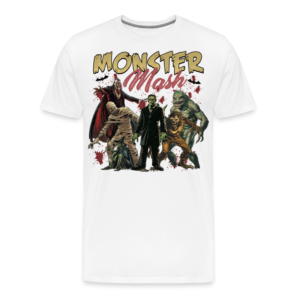 Monster Mash Halloween Horror Premium T-Shirt Herren - Weiß