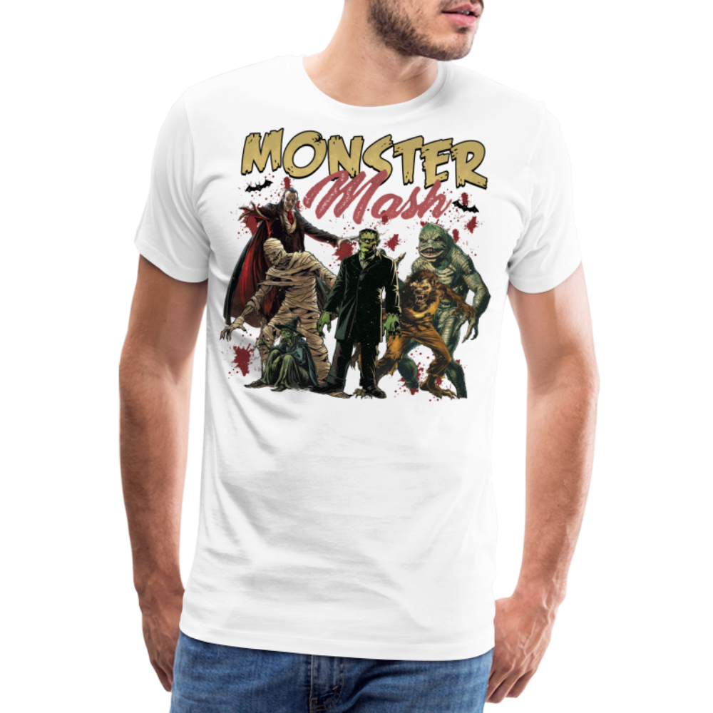 Monster Mash Halloween Horror Premium T-Shirt Herren - Weiß