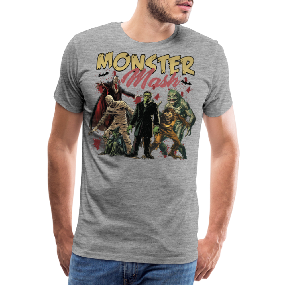 Monster Mash Halloween Horror Premium T-Shirt Herren - Grau meliert