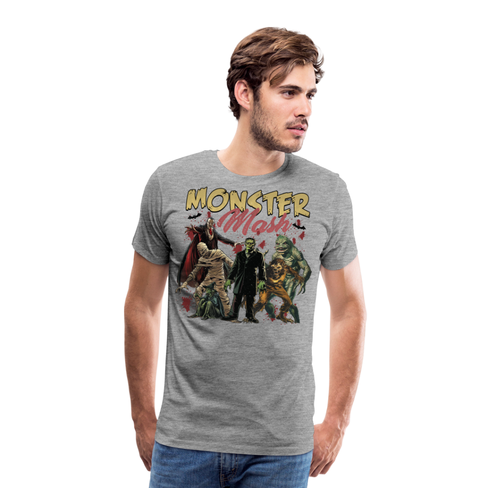 Monster Mash Halloween Horror Premium T-Shirt Herren - Grau meliert