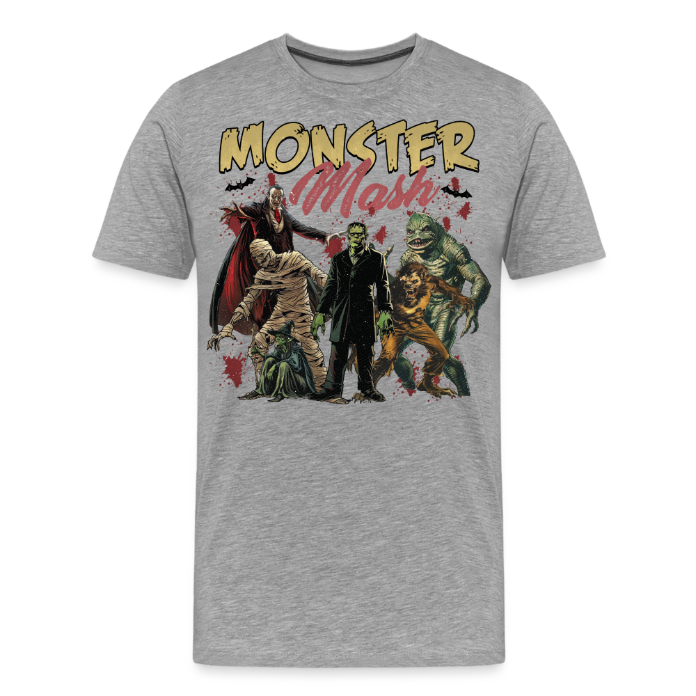 Monster Mash Halloween Horror Premium T-Shirt Herren - Grau meliert