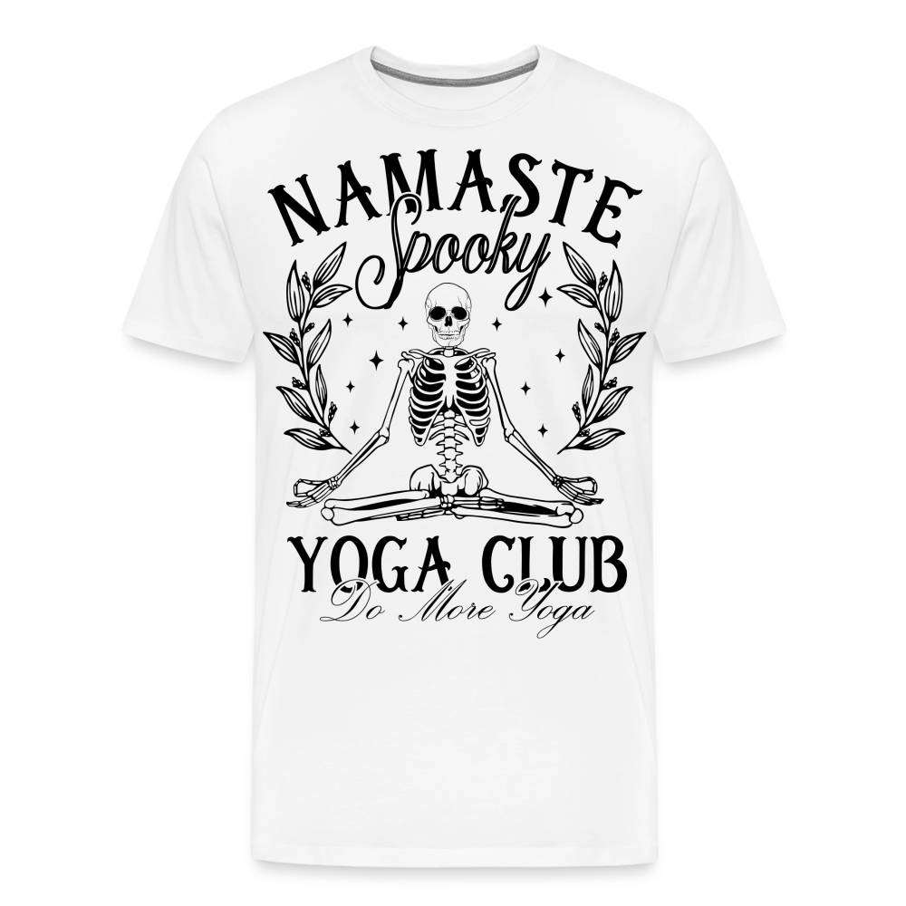 Spooky Yoga Club Halloween Horror Premium T-Shirt Herren - Weiß