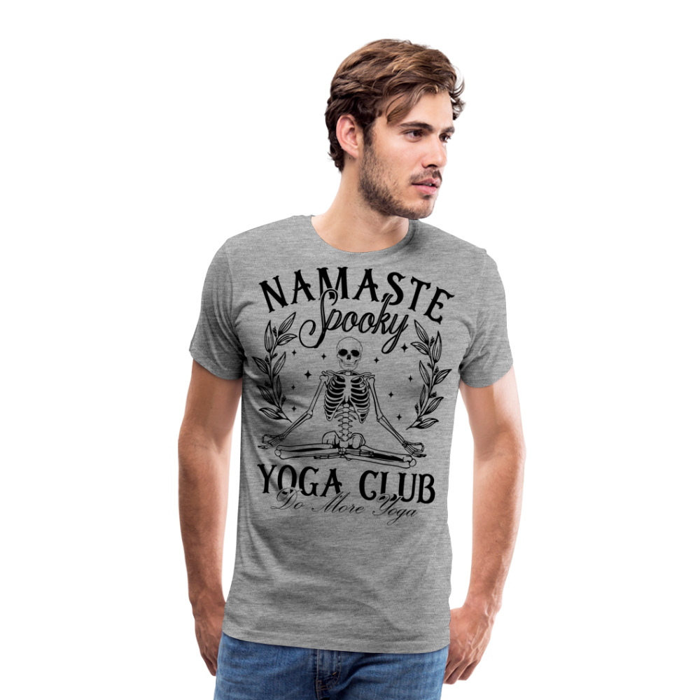 Spooky Yoga Club Halloween Horror Premium T-Shirt Herren - Grau meliert