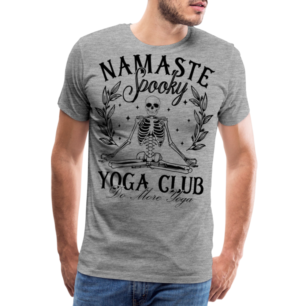 Spooky Yoga Club Halloween Horror Premium T-Shirt Herren - Grau meliert