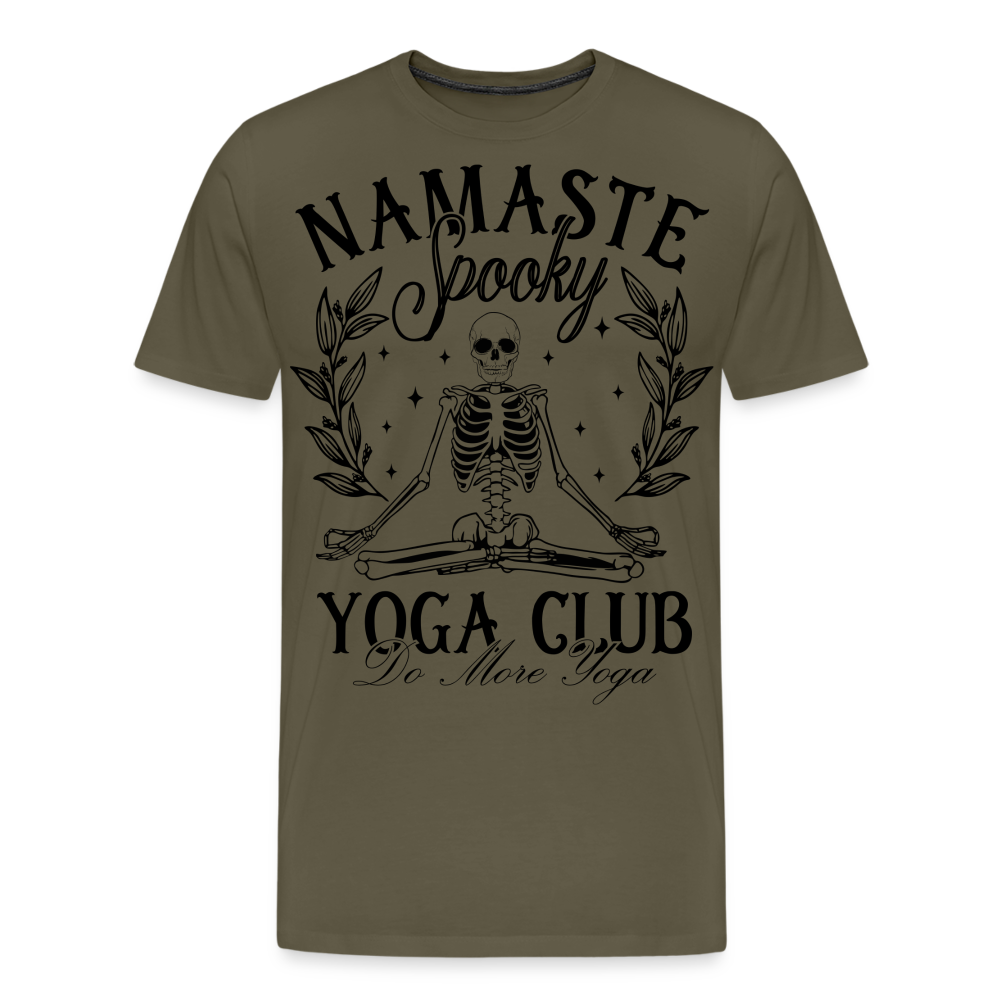 Spooky Yoga Club Halloween Horror Premium T-Shirt Herren - Khaki