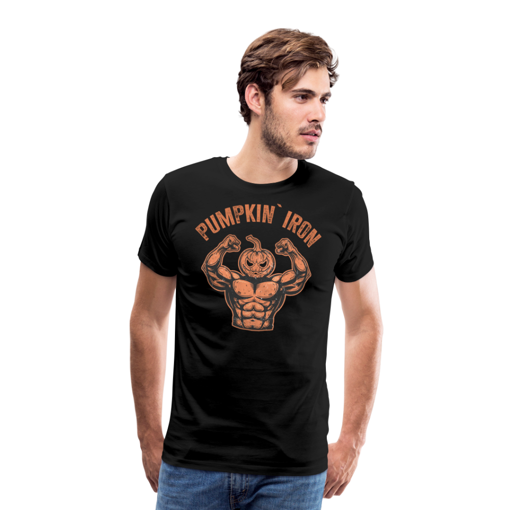 Pumpkin Iron Halloween Horror Premium T-Shirt Herren - Schwarz