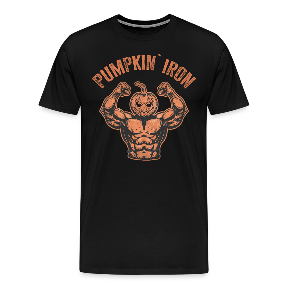 Pumpkin Iron Halloween Horror Premium T-Shirt Herren - Schwarz