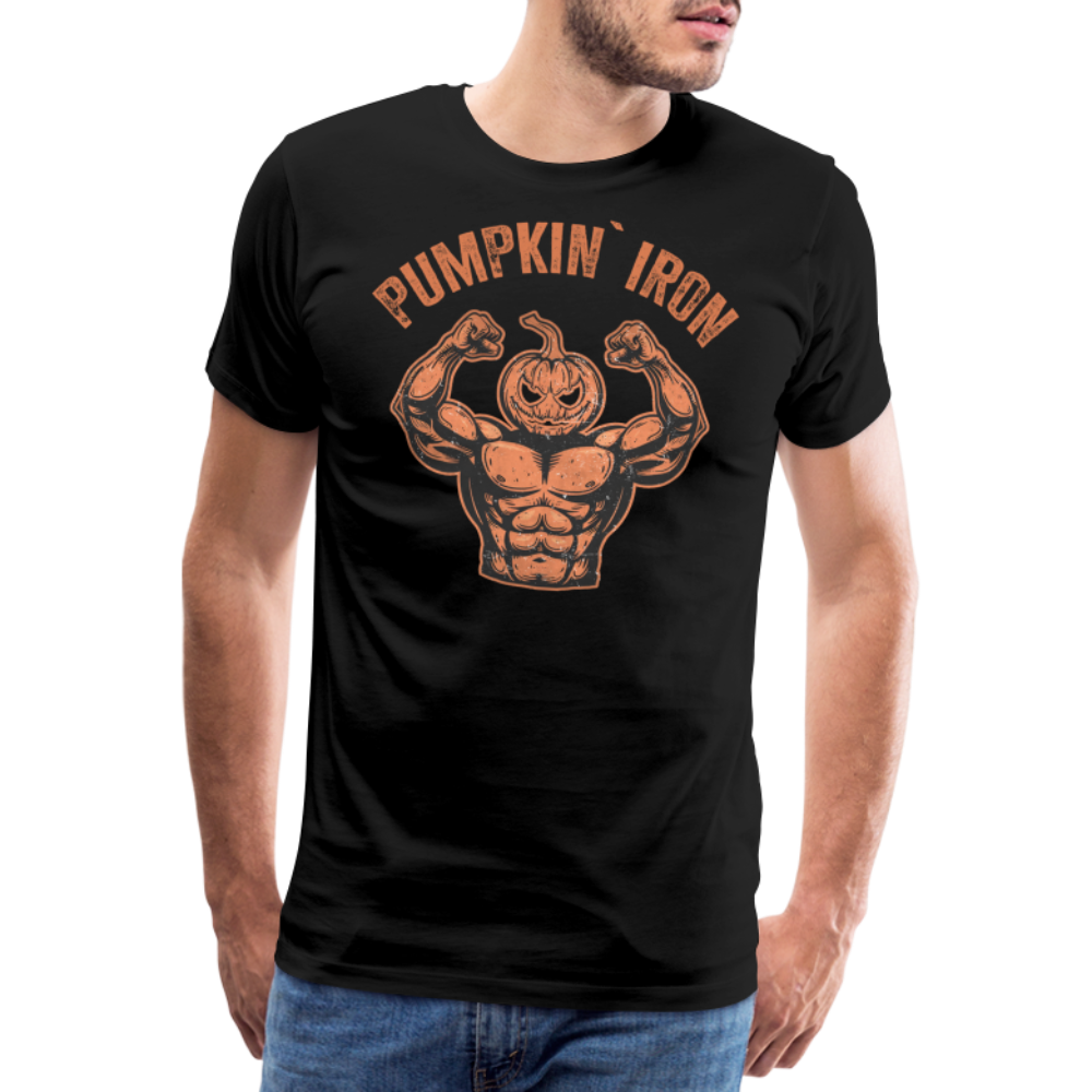 Pumpkin Iron Halloween Horror Premium T-Shirt Herren - Schwarz