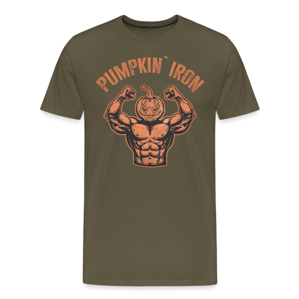 Pumpkin Iron Halloween Horror Premium T-Shirt Herren - Khaki