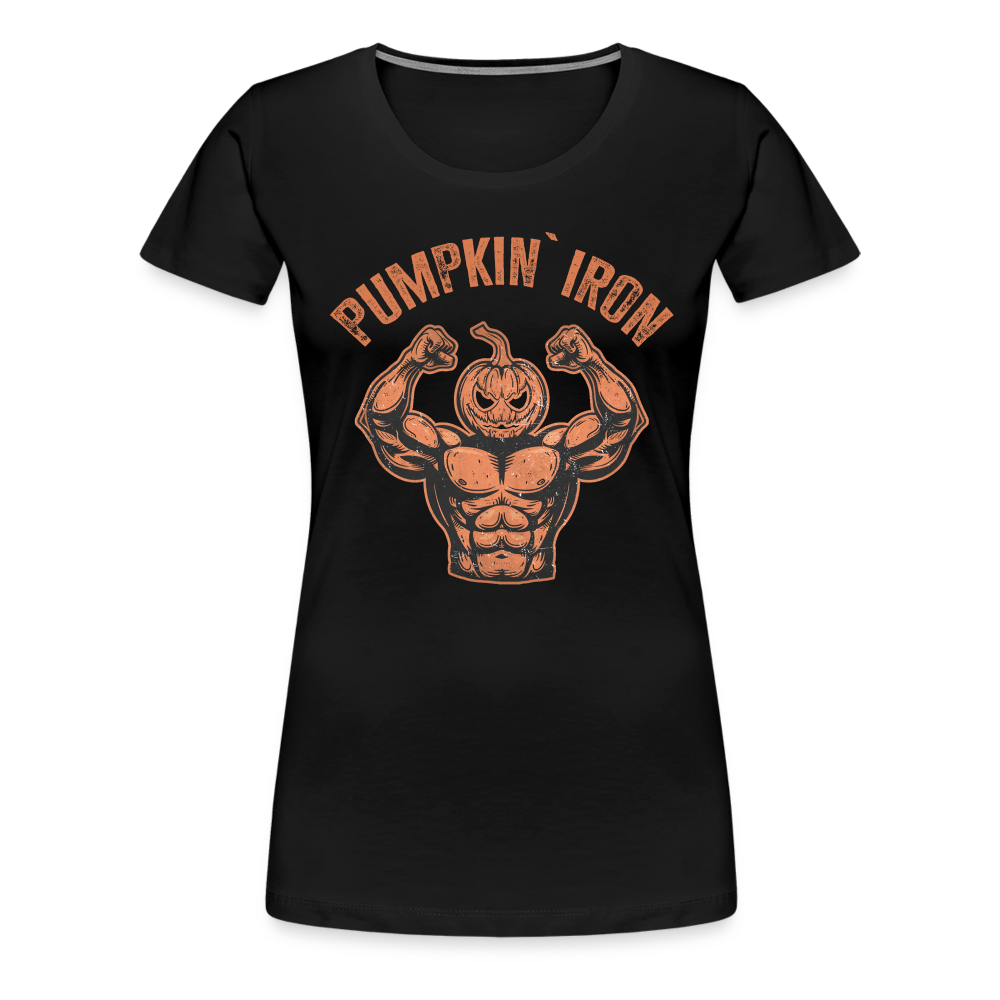 Pumpkin Iron Halloween Horror Premium T-Shirt Damen - Schwarz