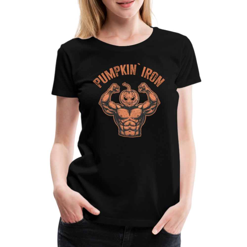 Pumpkin Iron Halloween Horror Premium T-Shirt Damen - Schwarz