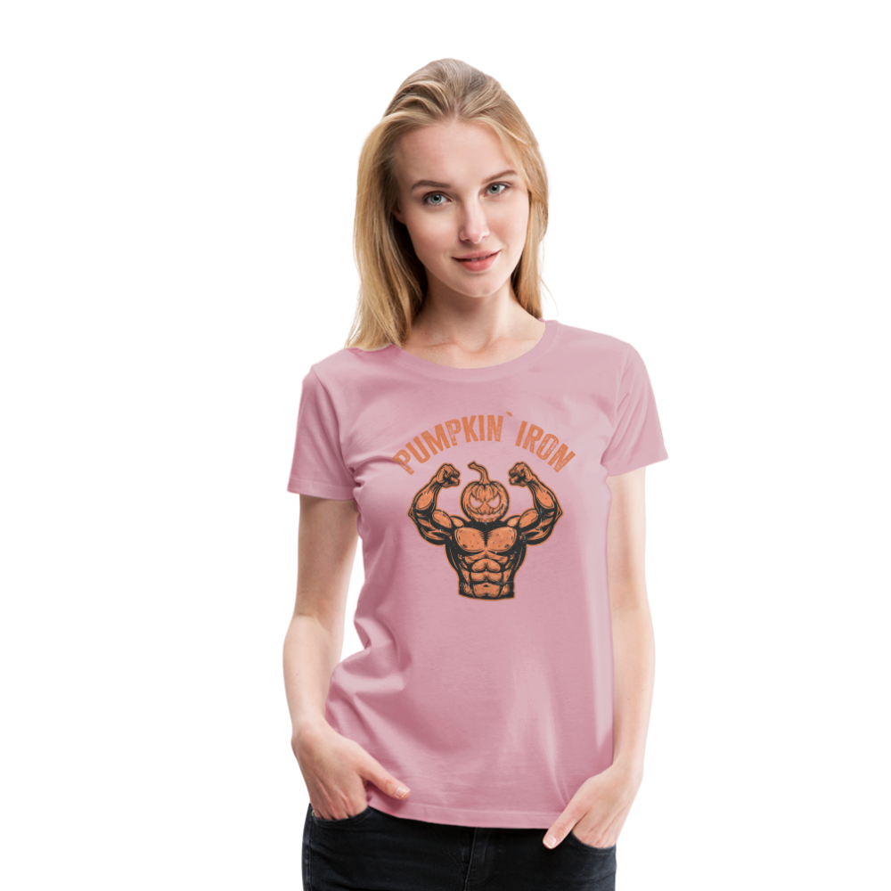 Pumpkin Iron Halloween Horror Premium T-Shirt Damen - Hellrosa