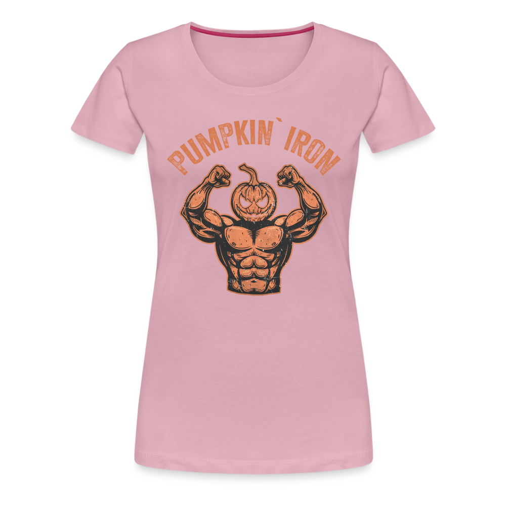 Pumpkin Iron Halloween Horror Premium T-Shirt Damen - Hellrosa