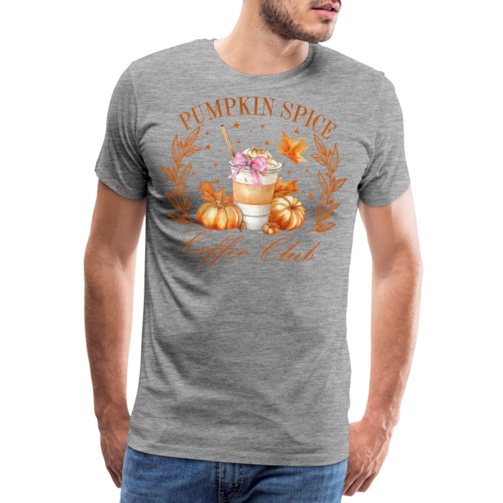 PUMPKIN SPICE Halloween Horror Premium T-Shirt Herren - Grau meliert