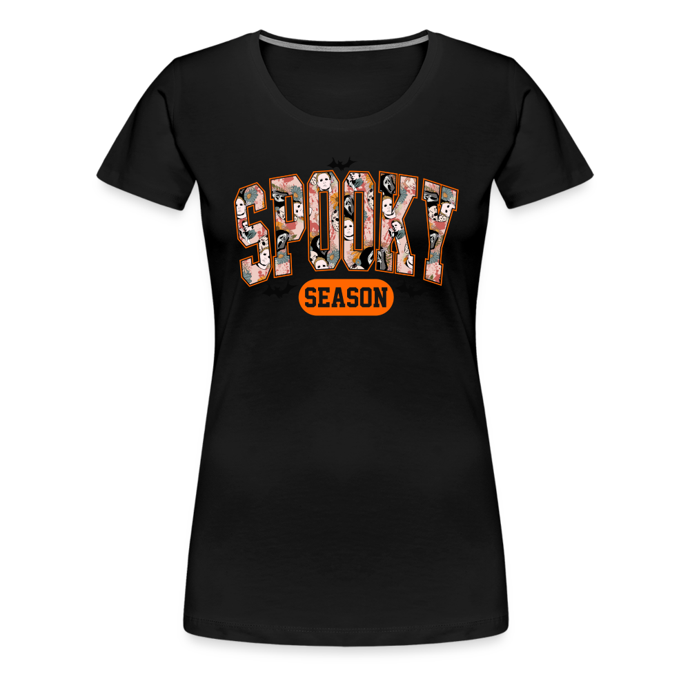 Spooky Season Halloween Horror Premium T-Shirt Damen - Schwarz