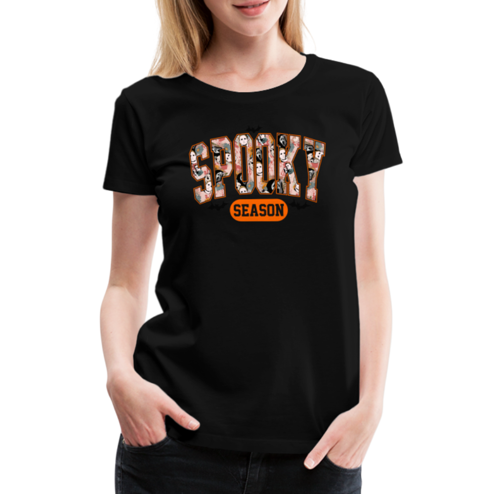 Spooky Season Halloween Horror Premium T-Shirt Damen - Schwarz