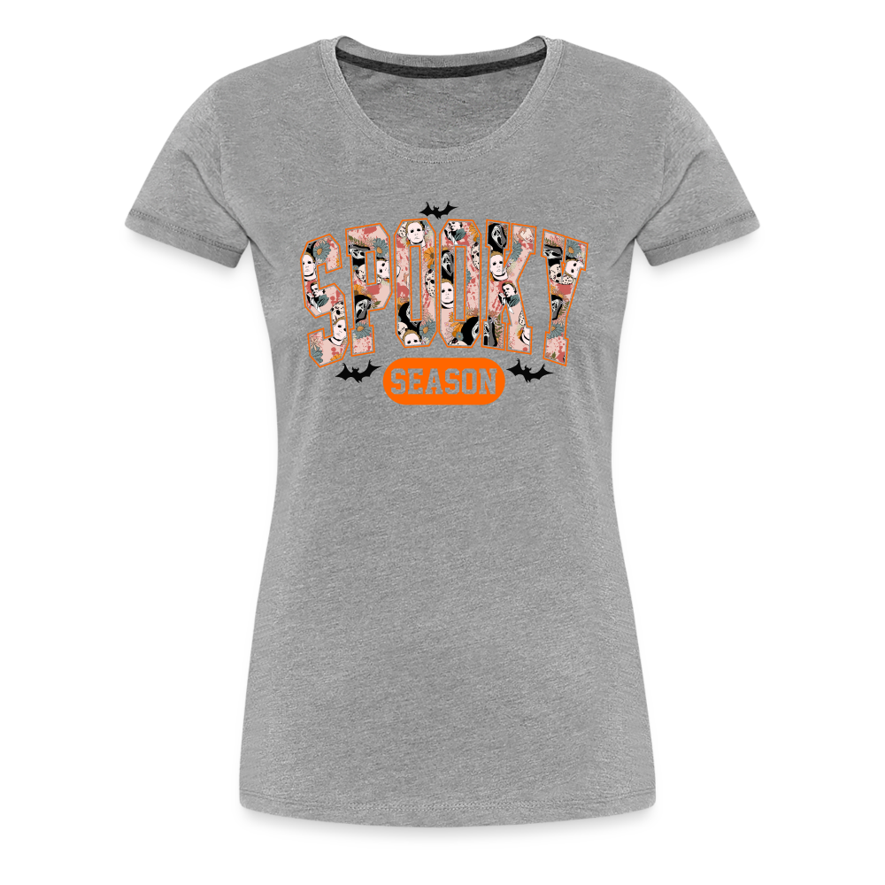 Spooky Season Halloween Horror Premium T-Shirt Damen - Grau meliert