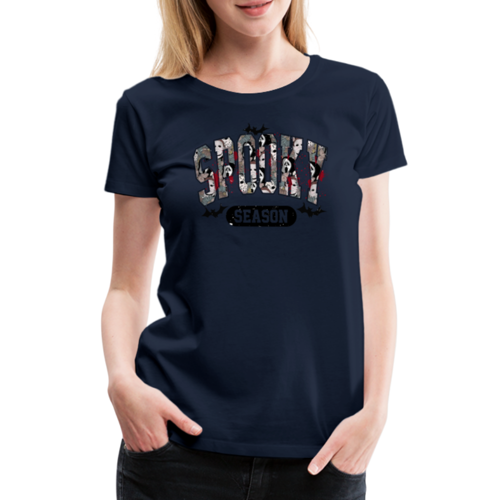 Spooky Season 2 Halloween Horror Premium T-Shirt Damen - Navy
