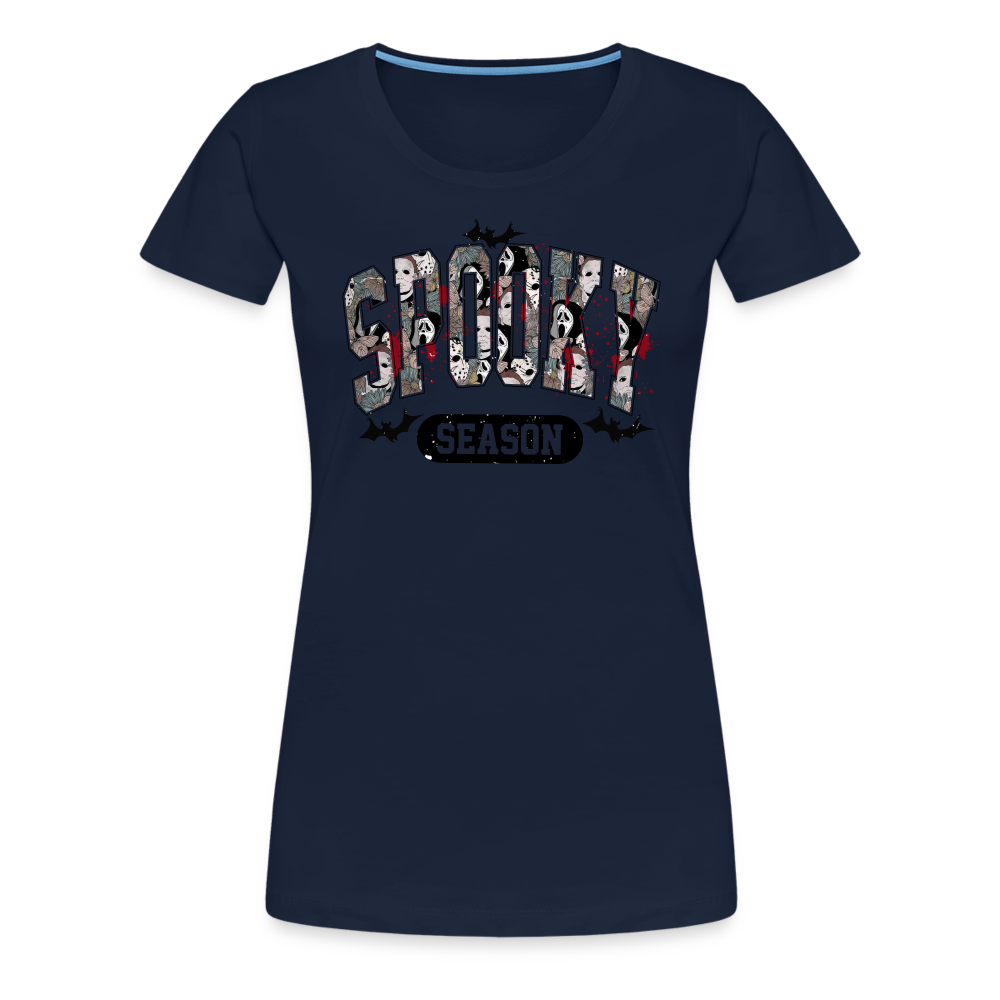 Spooky Season 2 Halloween Horror Premium T-Shirt Damen - Navy