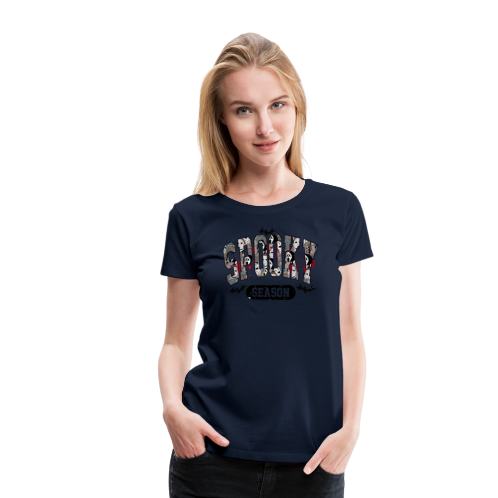 Spooky Season 2 Halloween Horror Premium T-Shirt Damen - Navy