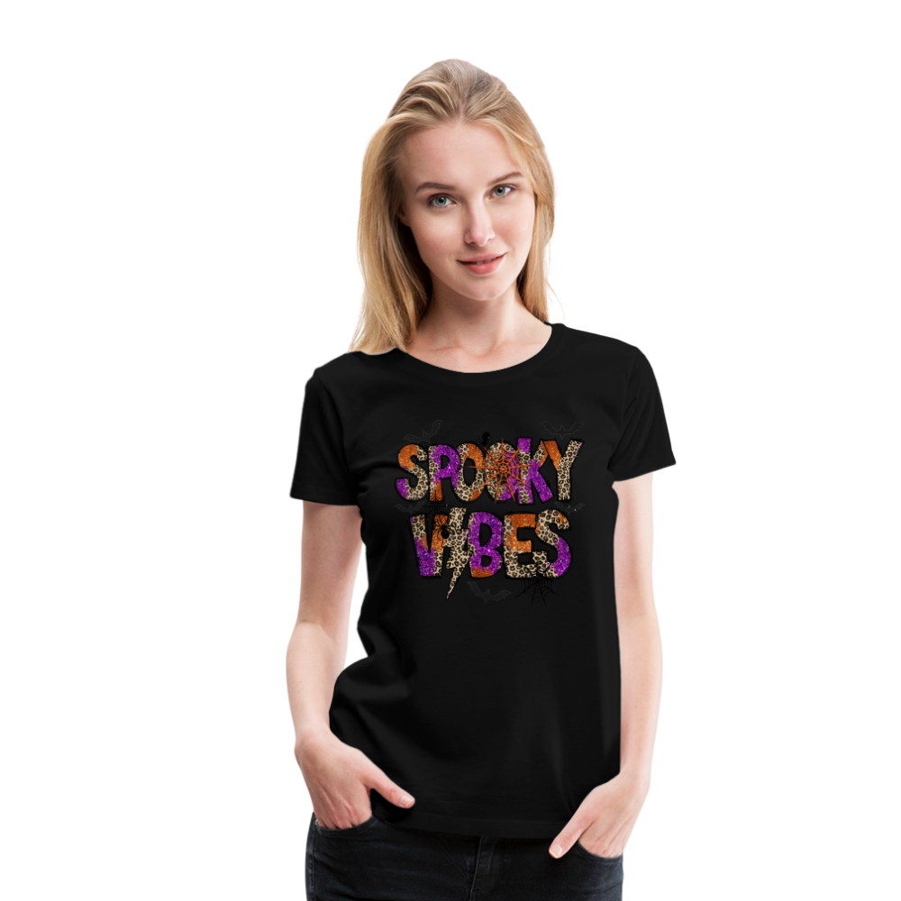 SPOOKYVIBES Halloween Horror Premium T-Shirt Damen - Schwarz