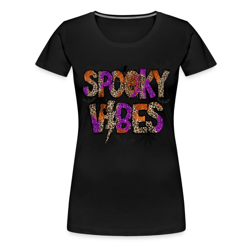 SPOOKYVIBES Halloween Horror Premium T-Shirt Damen - Schwarz