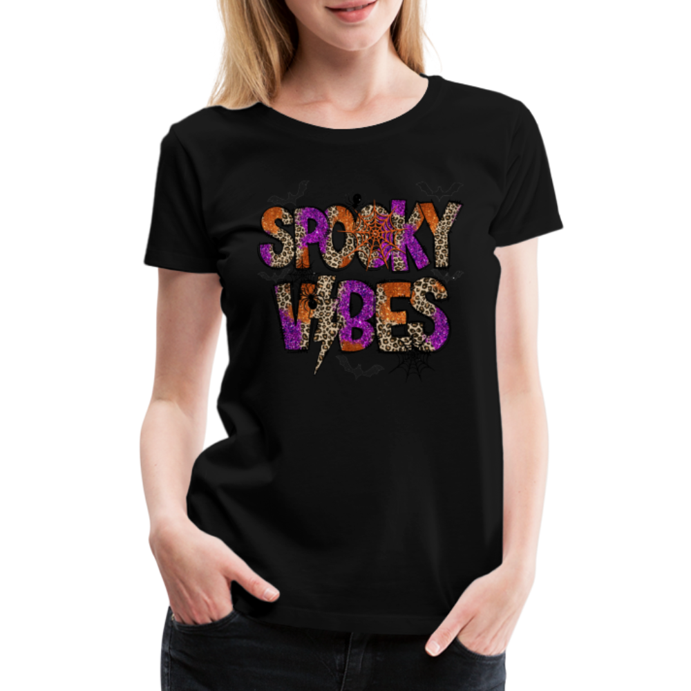 SPOOKYVIBES Halloween Horror Premium T-Shirt Damen - Schwarz