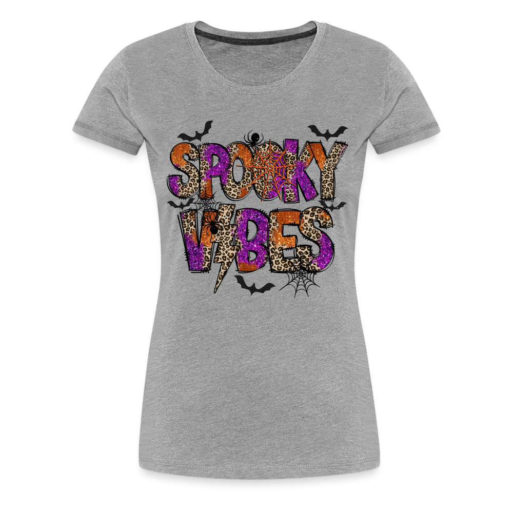 SPOOKYVIBES Halloween Horror Premium T-Shirt Damen - Grau meliert