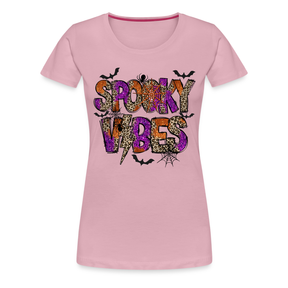 SPOOKYVIBES Halloween Horror Premium T-Shirt Damen - Hellrosa