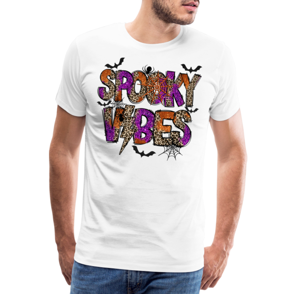 SPOOKYVIBES Halloween Horror Premium T-Shirt Herren - Weiß