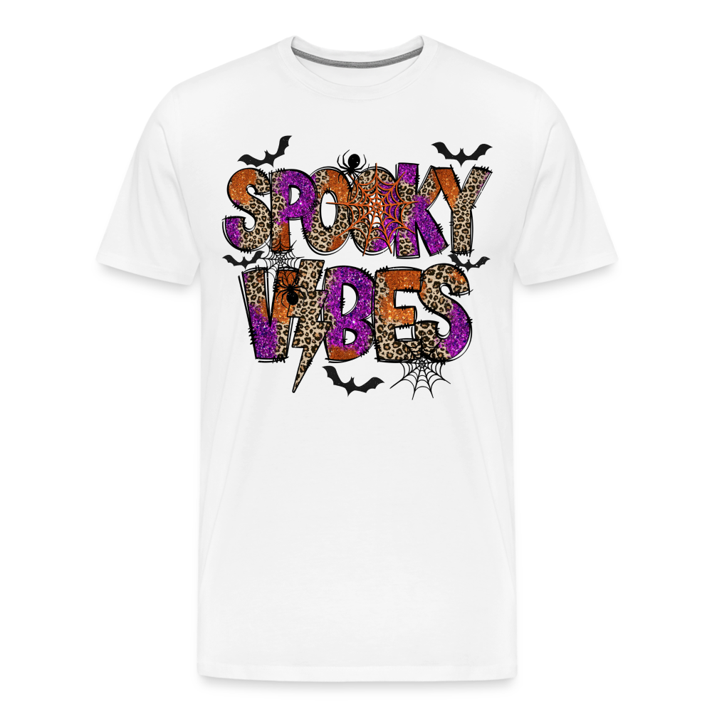 SPOOKYVIBES Halloween Horror Premium T-Shirt Herren - Weiß