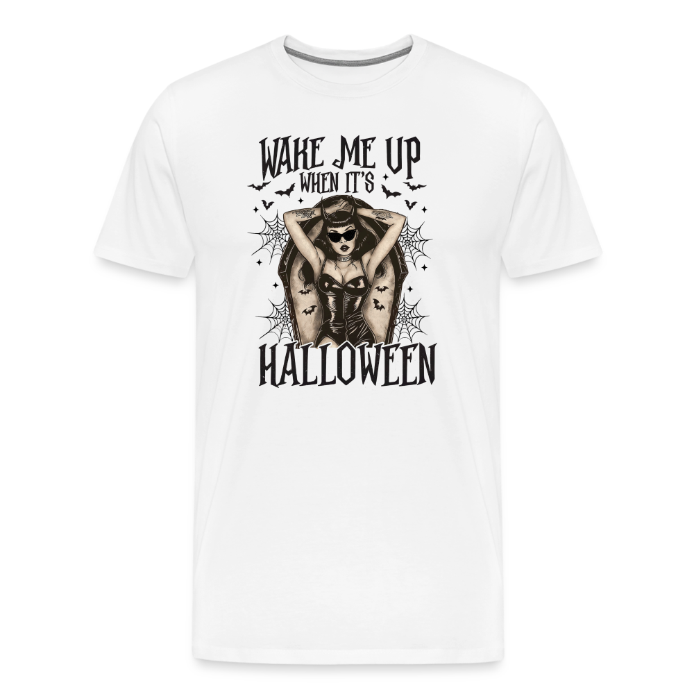 Wake me up Halloween Horror Premium T-Shirt Herren - Weiß