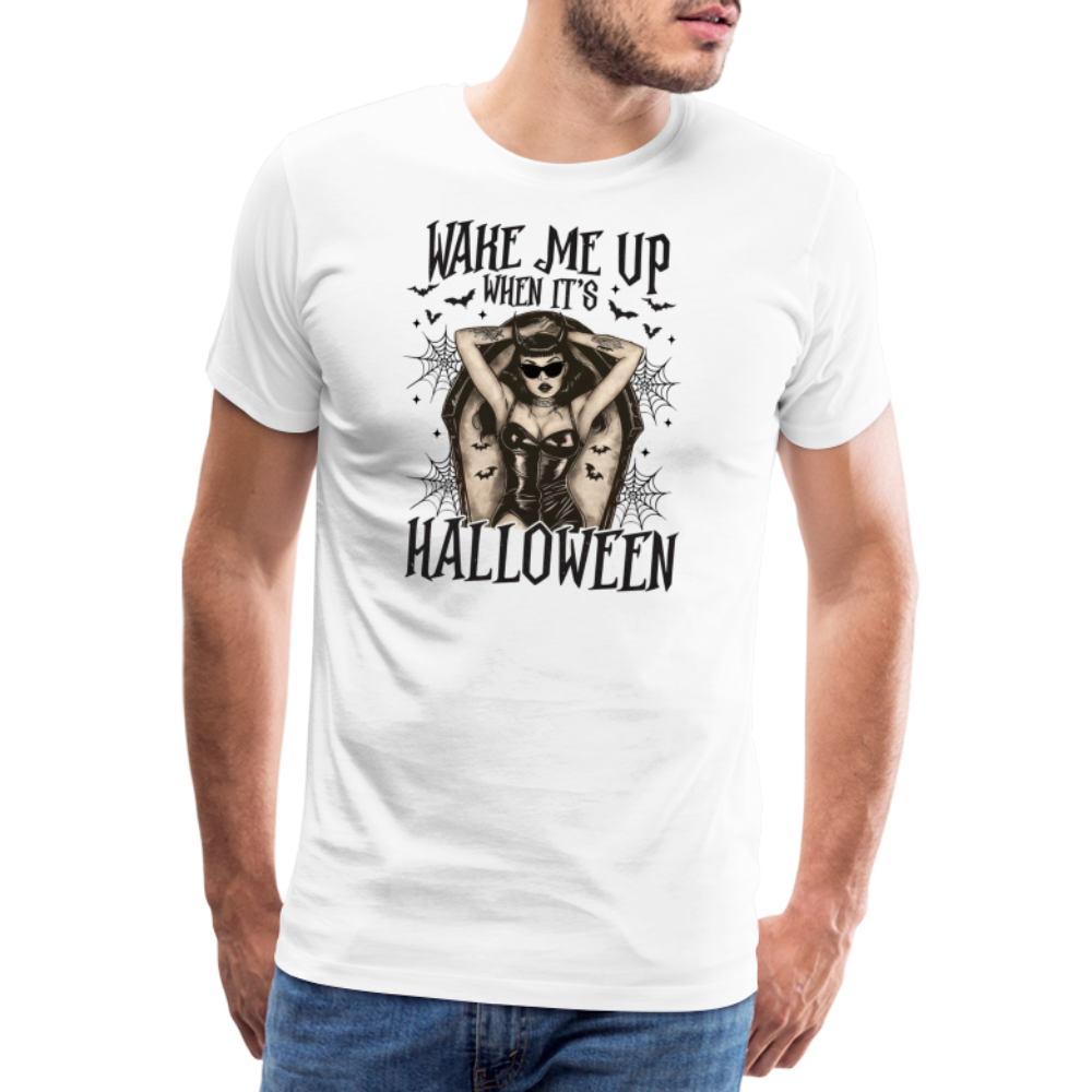 Wake me up Halloween Horror Premium T-Shirt Herren - Weiß