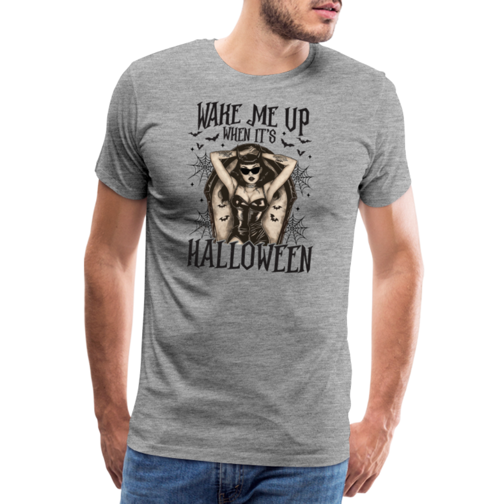 Wake me up Halloween Horror Premium T-Shirt Herren - Grau meliert