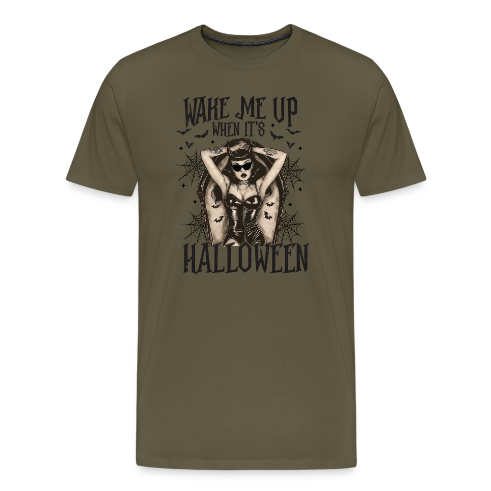 Wake me up Halloween Horror Premium T-Shirt Herren - Khaki