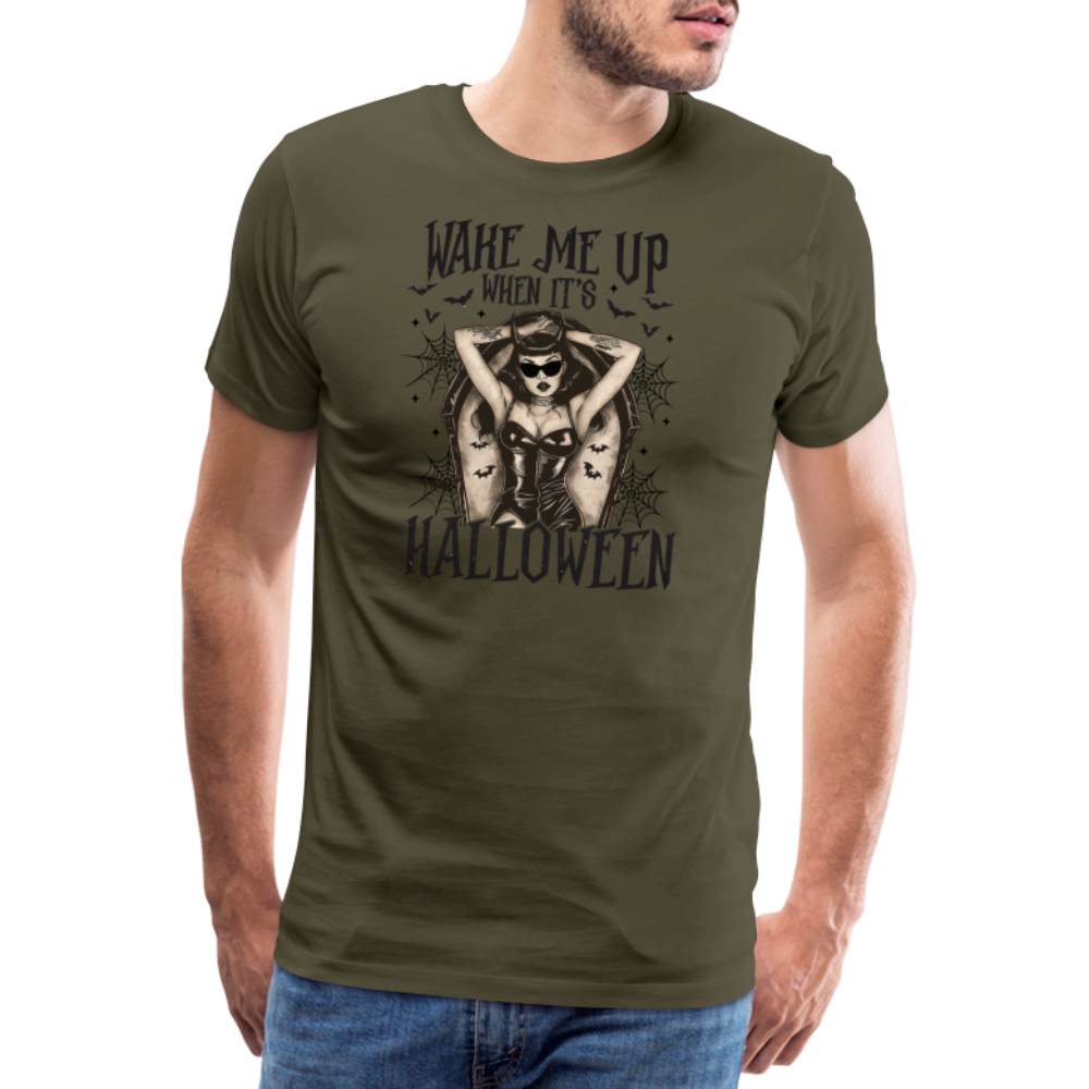 Wake me up Halloween Horror Premium T-Shirt Herren - Khaki