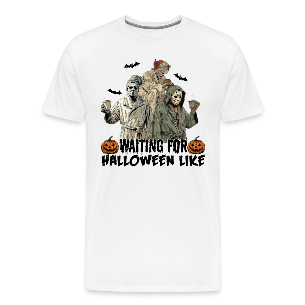 Waiting for Halloween Horror Premium T-Shirt Herren - Weiß