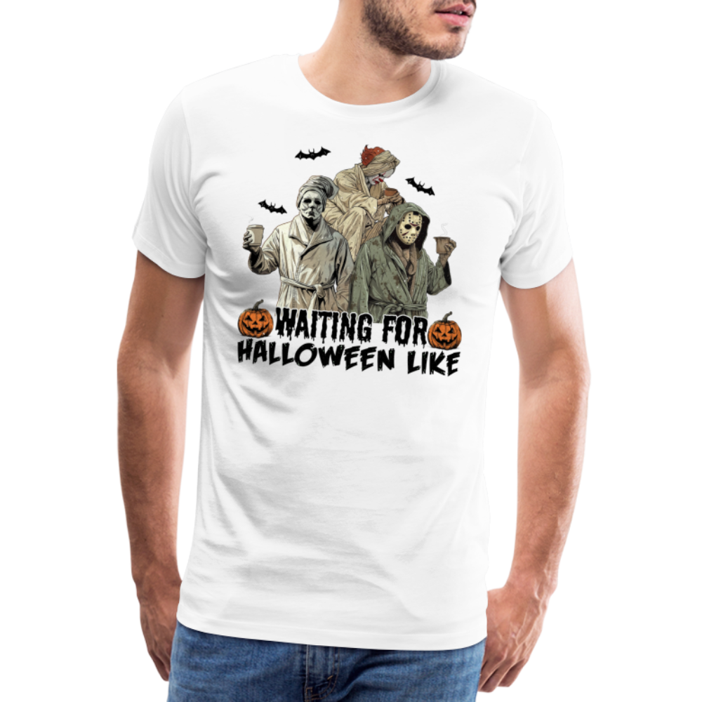 Waiting for Halloween Horror Premium T-Shirt Herren - Weiß