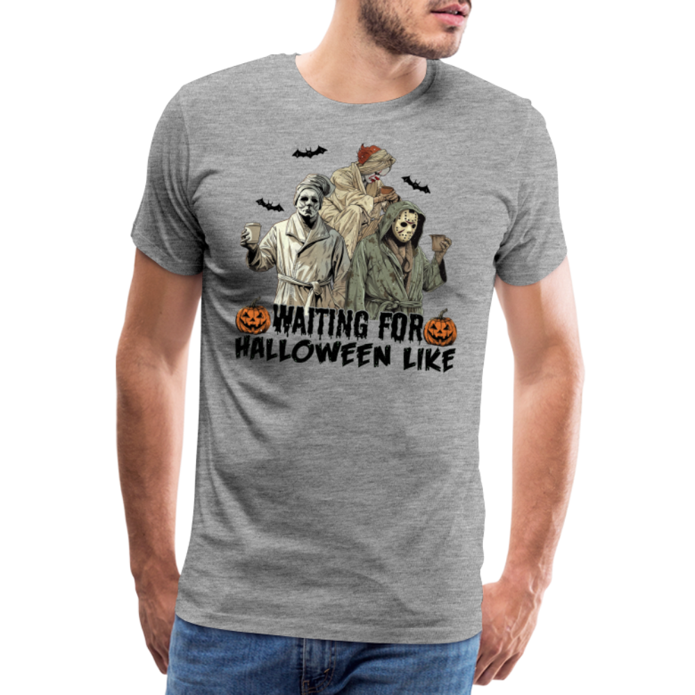 Waiting for Halloween Horror Premium T-Shirt Herren - Grau meliert